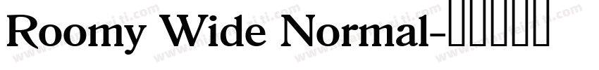 Roomy Wide Normal字体转换